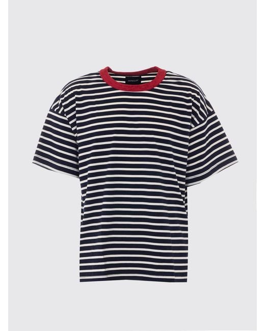 Howlin' By Morrison Blue All-Over Striped Crew Neck T-Shirt for men