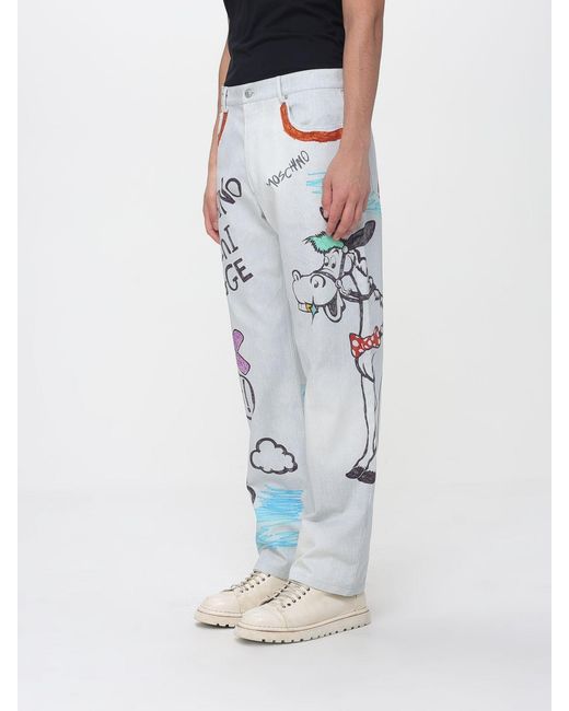 Moschino Couture White Regular Fit Jeans for men