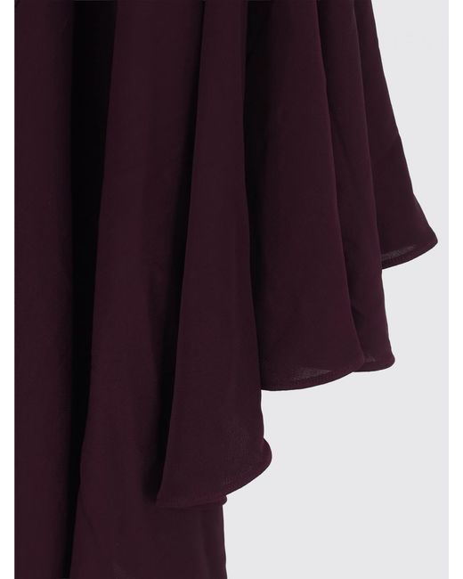 Alaïa Purple Asymmetric Jersey Dress