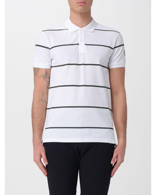 Colmar White Striped Cotton Polo Shirt for men