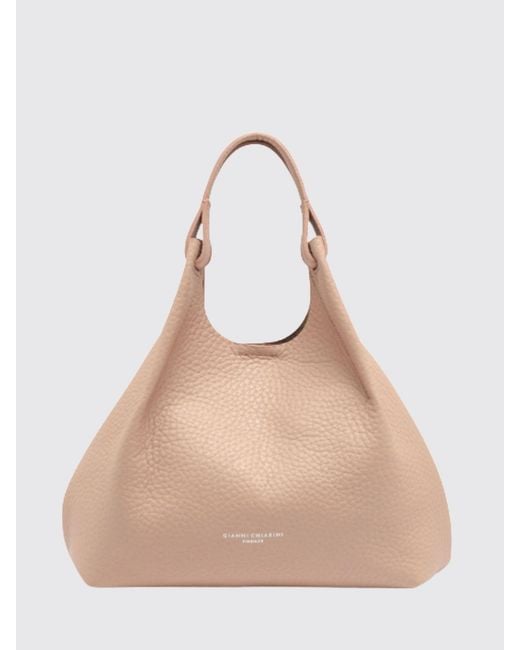 Gianni Chiarini Natural Dua Hammered Leather Bag