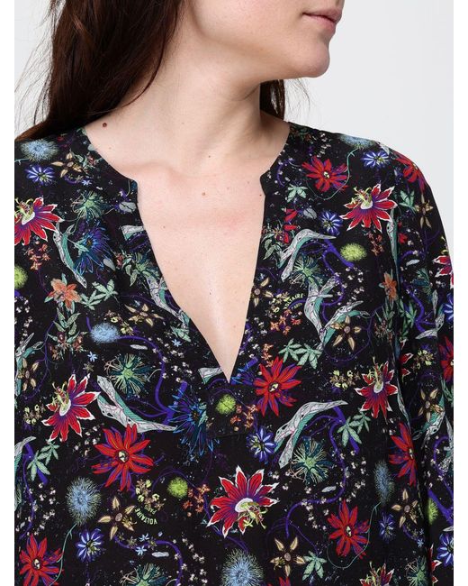Zadig & Voltaire Black Zadig &Amp Voltaire Torny Floral Blouse With V-Neck