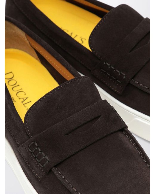 Doucal's White Suede Loafer for men