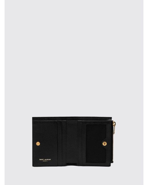 Saint Laurent Black Cassandre Wallet