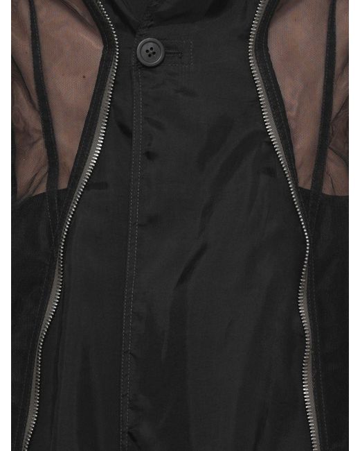 Rick Owens Gray Transparent Nylon Blazer