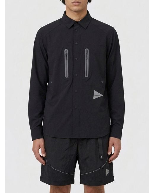 And Wander Blue Polyester Shirt for men