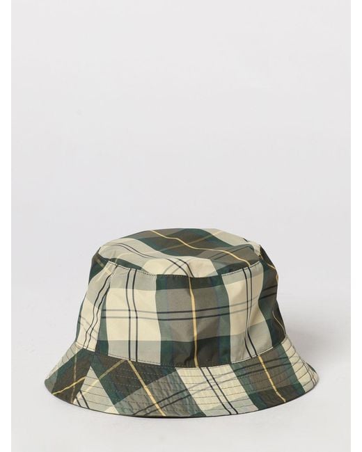 Barbour Green Reversible Polyester Hat for men