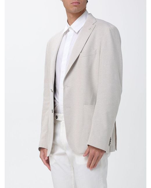 Manuel Ritz Gray Single-Breasted Cotton Blazer for men