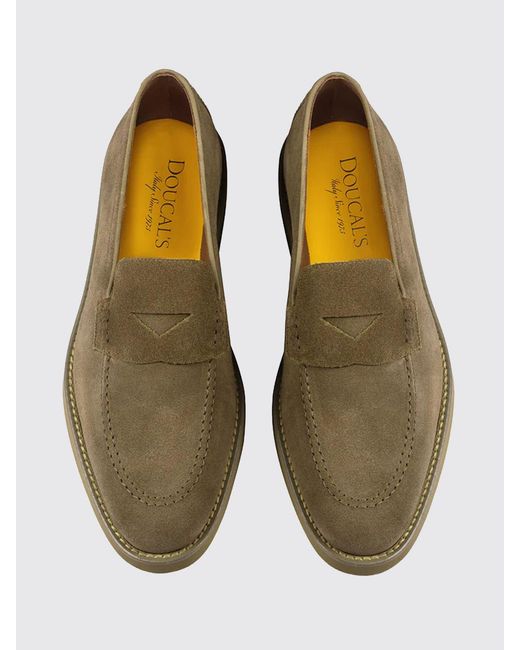 Doucal's Green Suede Loafers for men