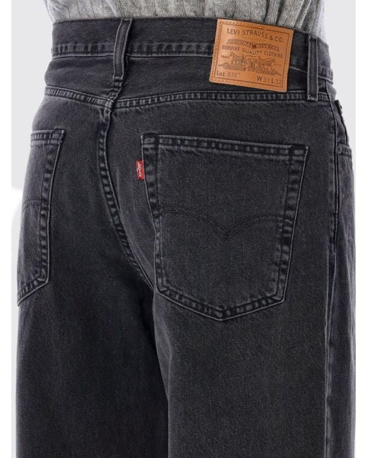 Vaqueros 578 Anchos De Talle Medio En Denim Elástico Levi's de hombre de color Black
