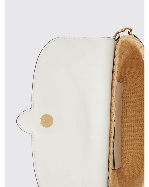 Ralph Lauren Natural Raffia And Leather Lynden Bag