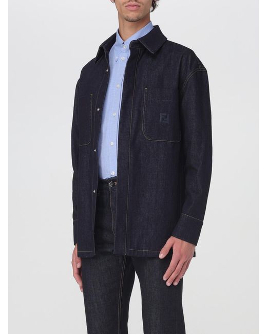 Fendi Blue Jacket for men