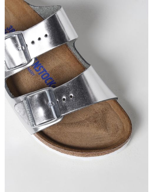 Birkenstock White Flat Sandals
