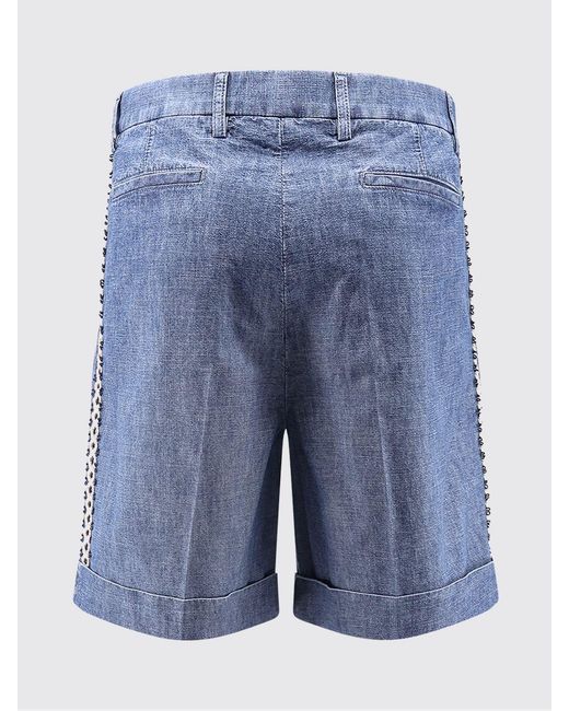 Valentino Blue Cotton Shorts for men