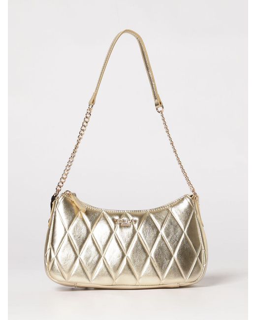 Twinset White Quilted Faux Leather Bag