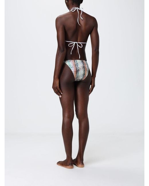 Missoni Multicolor Striped Sequin Bikini Swimsuit