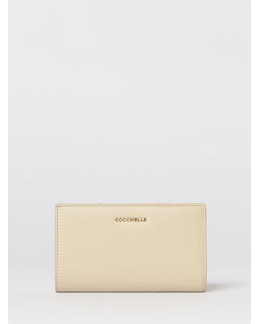 Coccinelle Natural Metallic Soft Hammered Leather Wallet