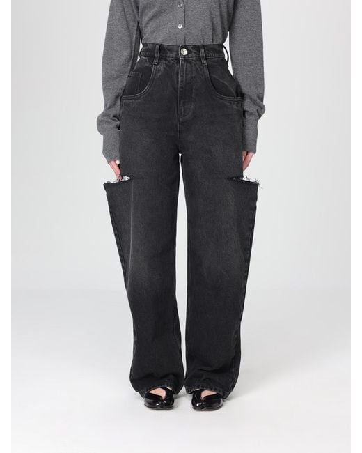 Maison Margiela Black Cut-Out Jeans