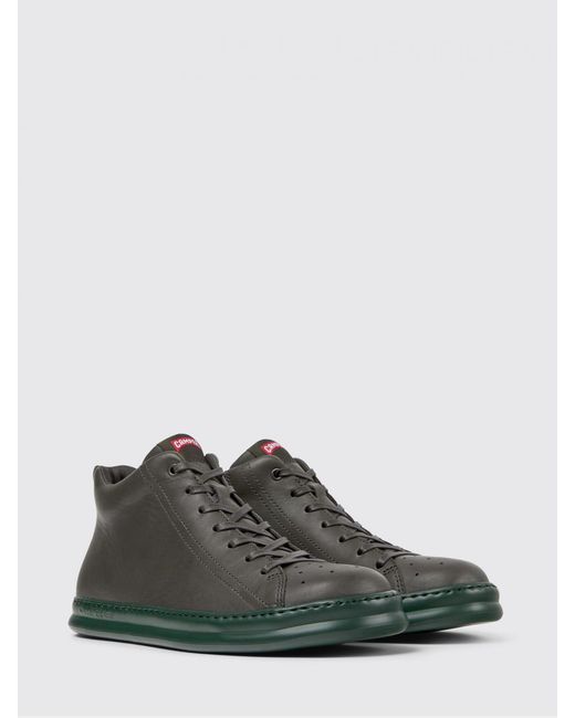 Camper Gray Runner Leather Ankle Boots for men