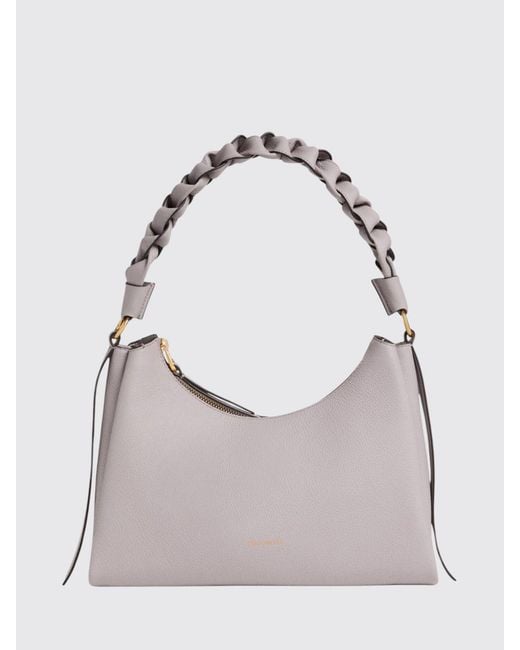 Coccinelle Gray Boheme Grained Leather Bag