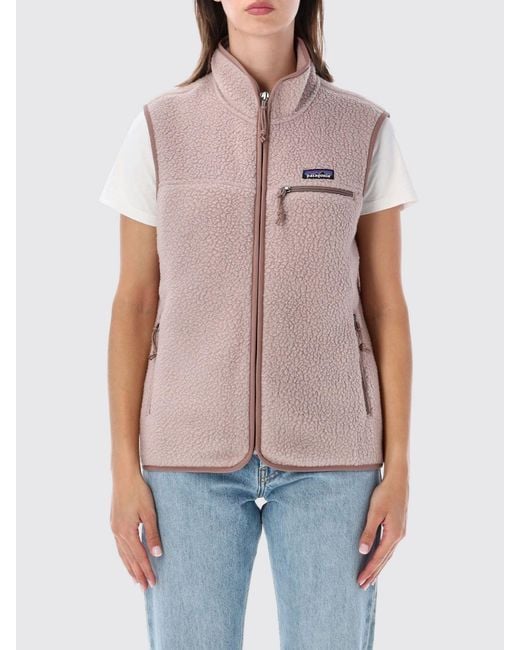 Patagonia Blue Classic Retro-X High-Neck Fleece Vest With Zip Pockets