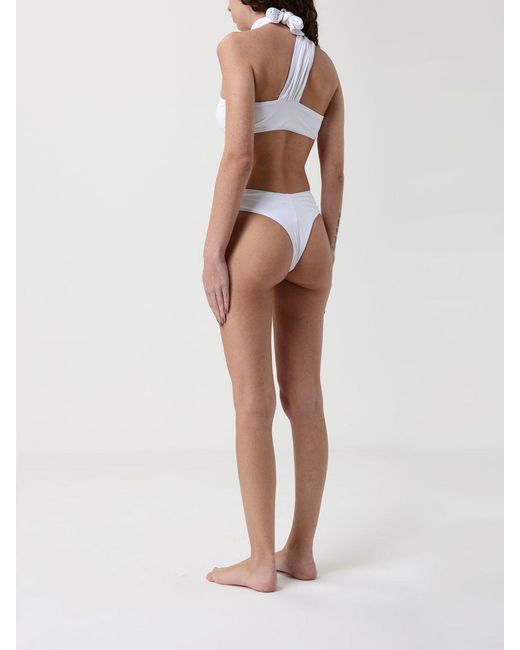 Elisabetta Franchi White Polyamide Bikini With Jewel Detail
