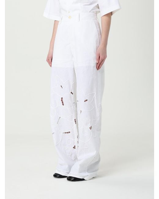 Pantalon Femme MARINE SERRE en coloris White