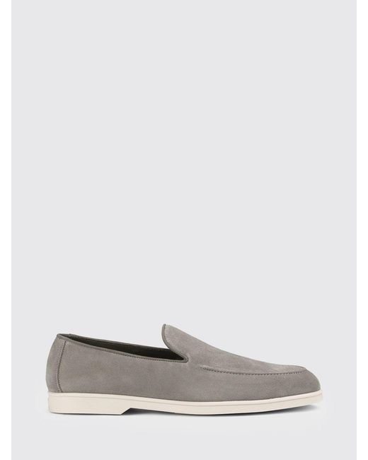 Doucal's White Suede Loafers for men