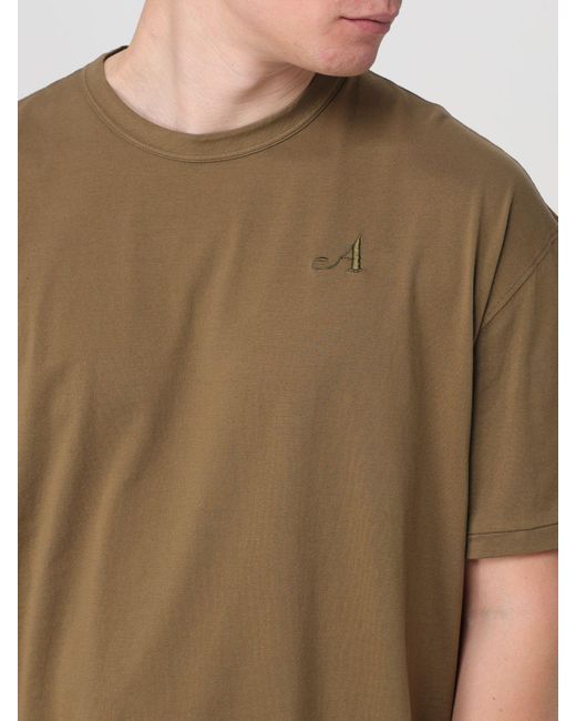 T-shirt in cotone con ricamo di C P Company in Green da Uomo