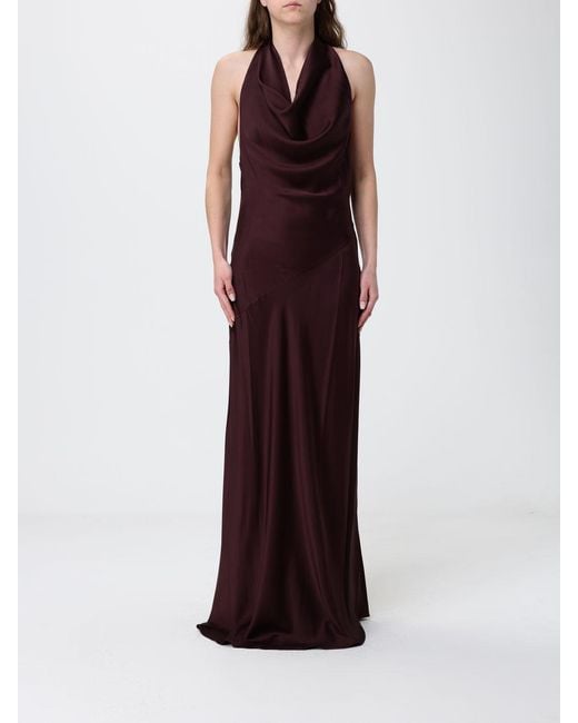Liu Jo Purple Long Satin Dress