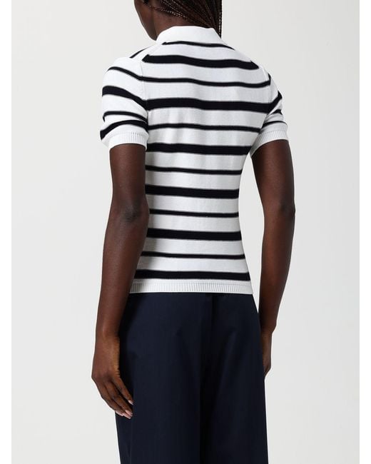 Max Mara Blue Cotton Knit Polo Shirt
