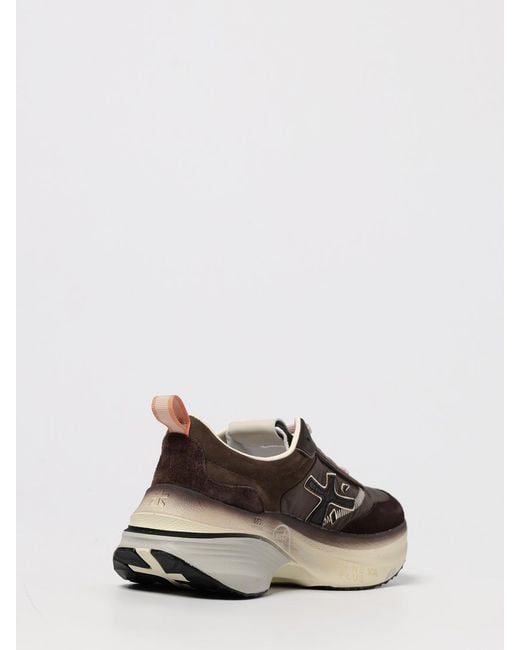 Premiata White Hill Suede And Nylon Sneakers