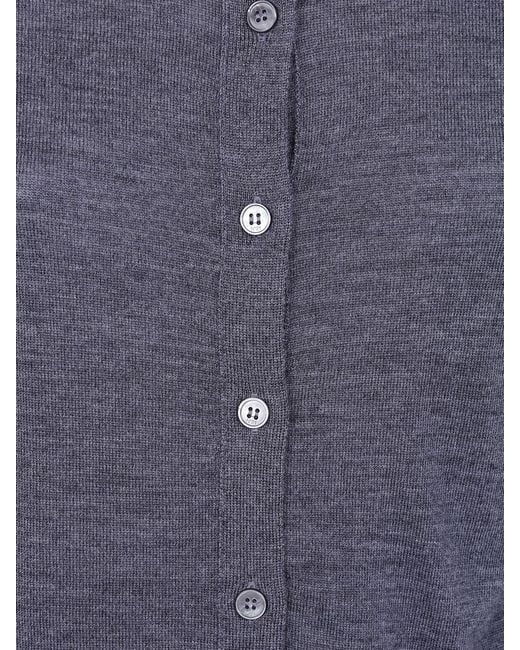 N°21 Blue Slim Fit Crewneck Cardigan