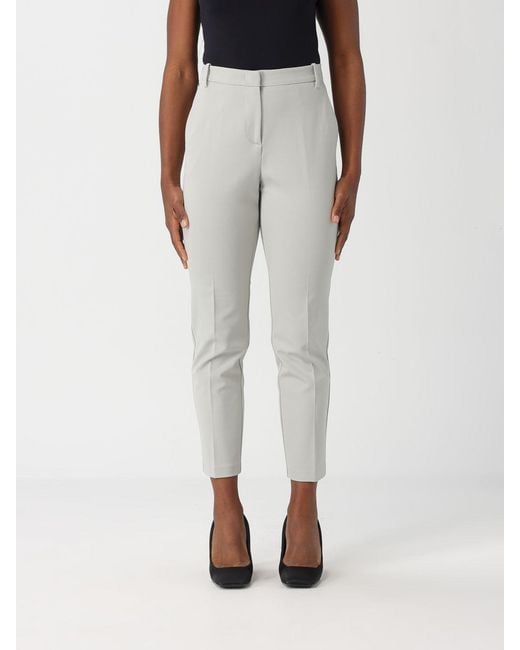 Pinko Gray Bello Stretch Viscose Blend Trousers