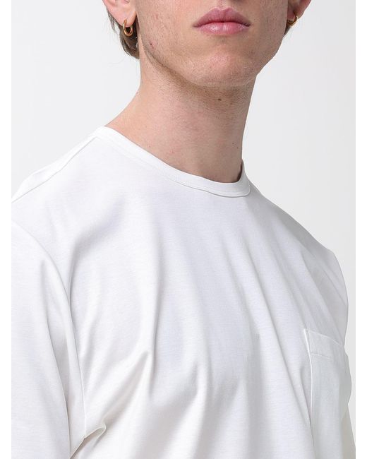 Agnona Rundhals-T-Shirt Aus Baumwolle in White für Herren