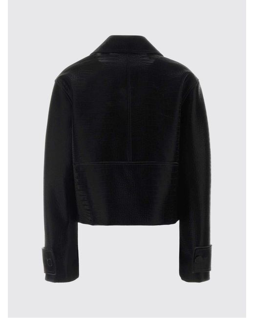 Gucci Black Croc Print Leather Jacket