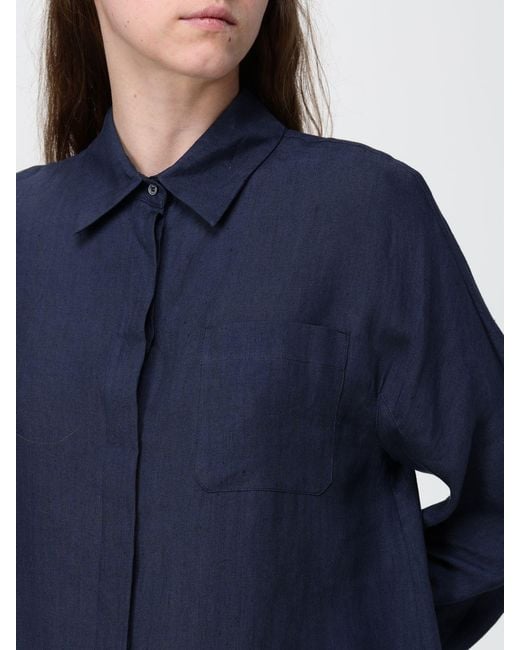 Max Mara Blue Linen Shirt
