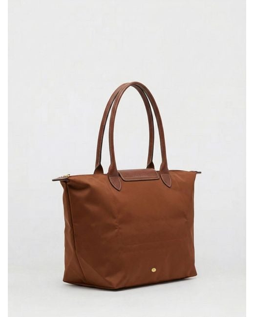 Longchamp Brown Le Pliage Original L Nylon Bag