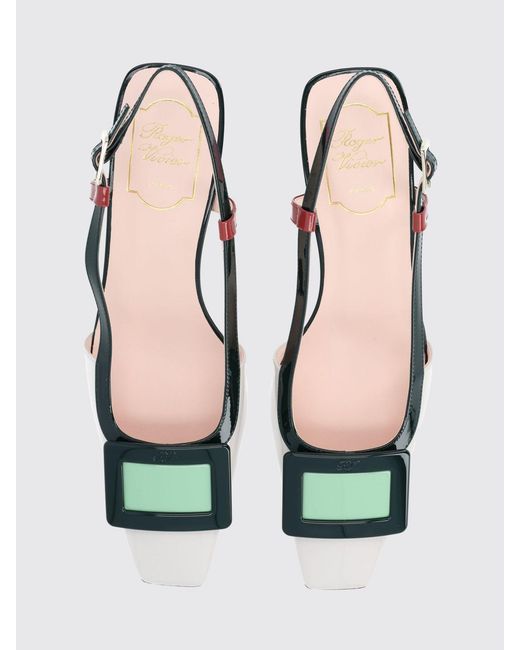 Roger Vivier Pink Belle Vivier Patent Leather Slingback