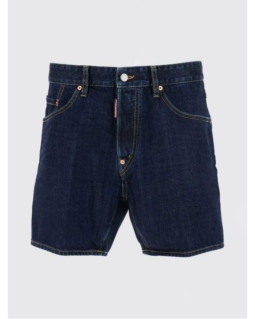 DSquared² Blue Cotton Denim Shorts for men