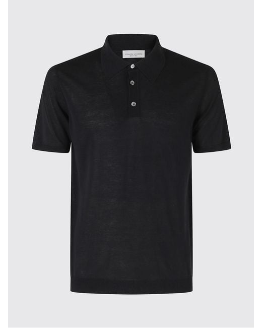 Roberto Collina Black Knit Polo Shirt for men