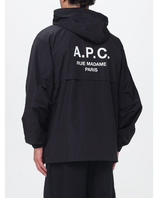 A.P.C. Blue Hooded Windbreaker for men