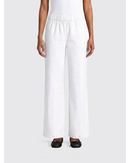 Liviana Conti White Julian Cotton Trousers