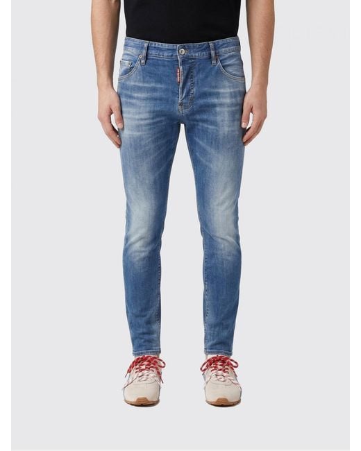 DSquared² Blue Skinny Fit Stretch Denim Jeans for men