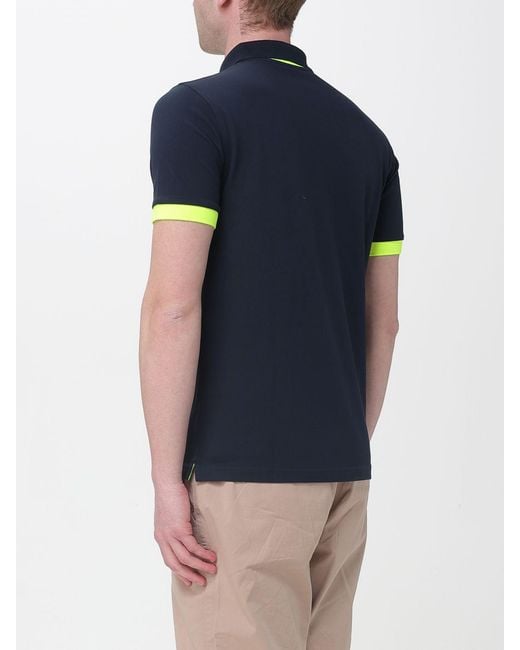Sun 68 Blue Cotton Polo Shirt for men