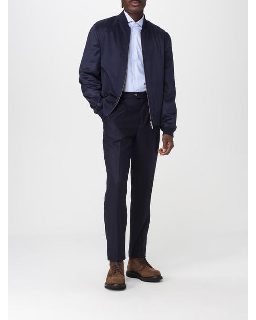 Brunello Cucinelli Blue Trousers for men