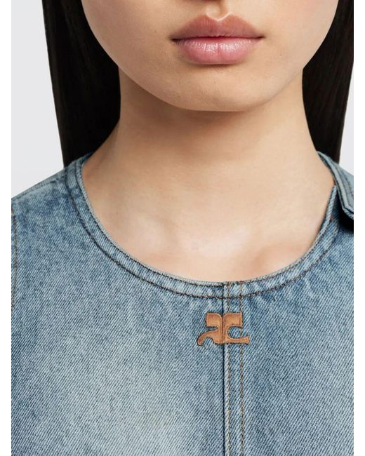 Courreges Blue Courr&Egrave	Ges Denim Dress