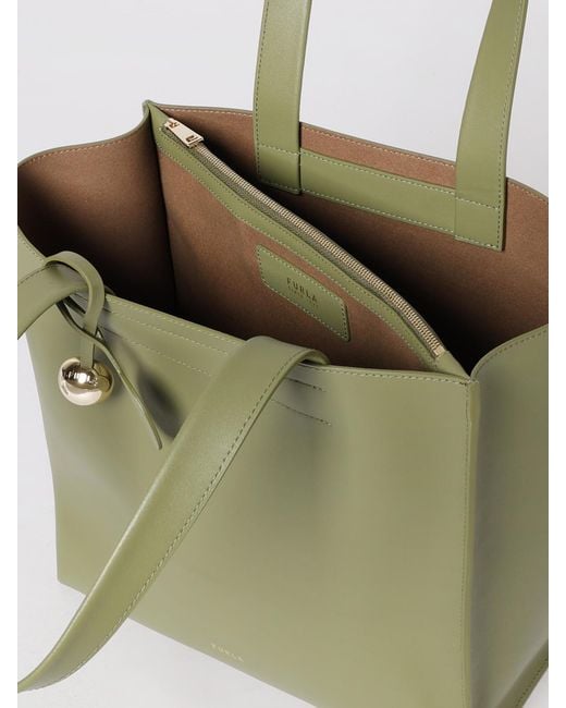 Furla Green Divide Leather Bag