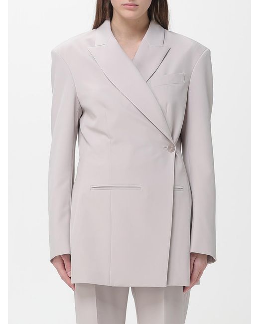 Patrizia Pepe Gray Double Breasted Blazer