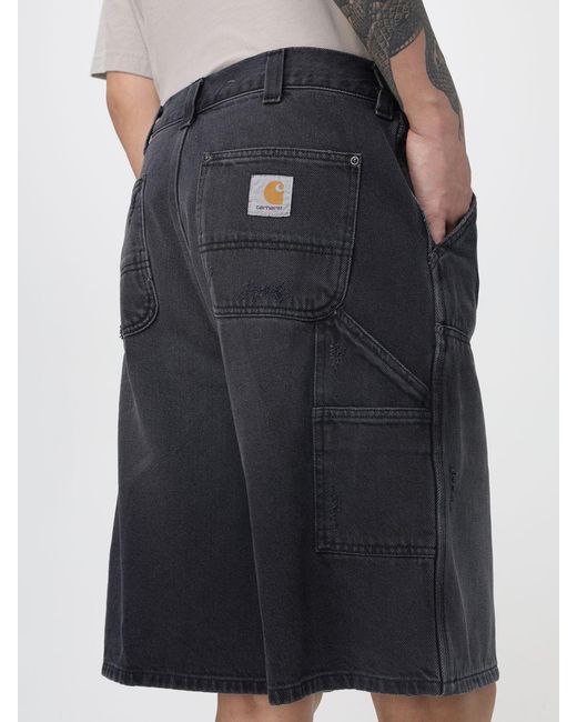 Carhartt Blue Recycled Denim Shorts for men